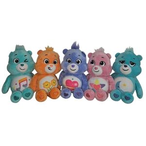 Care Bears Collectors Set Colorful Plush Stuffed Animals Bundle Lot of 5